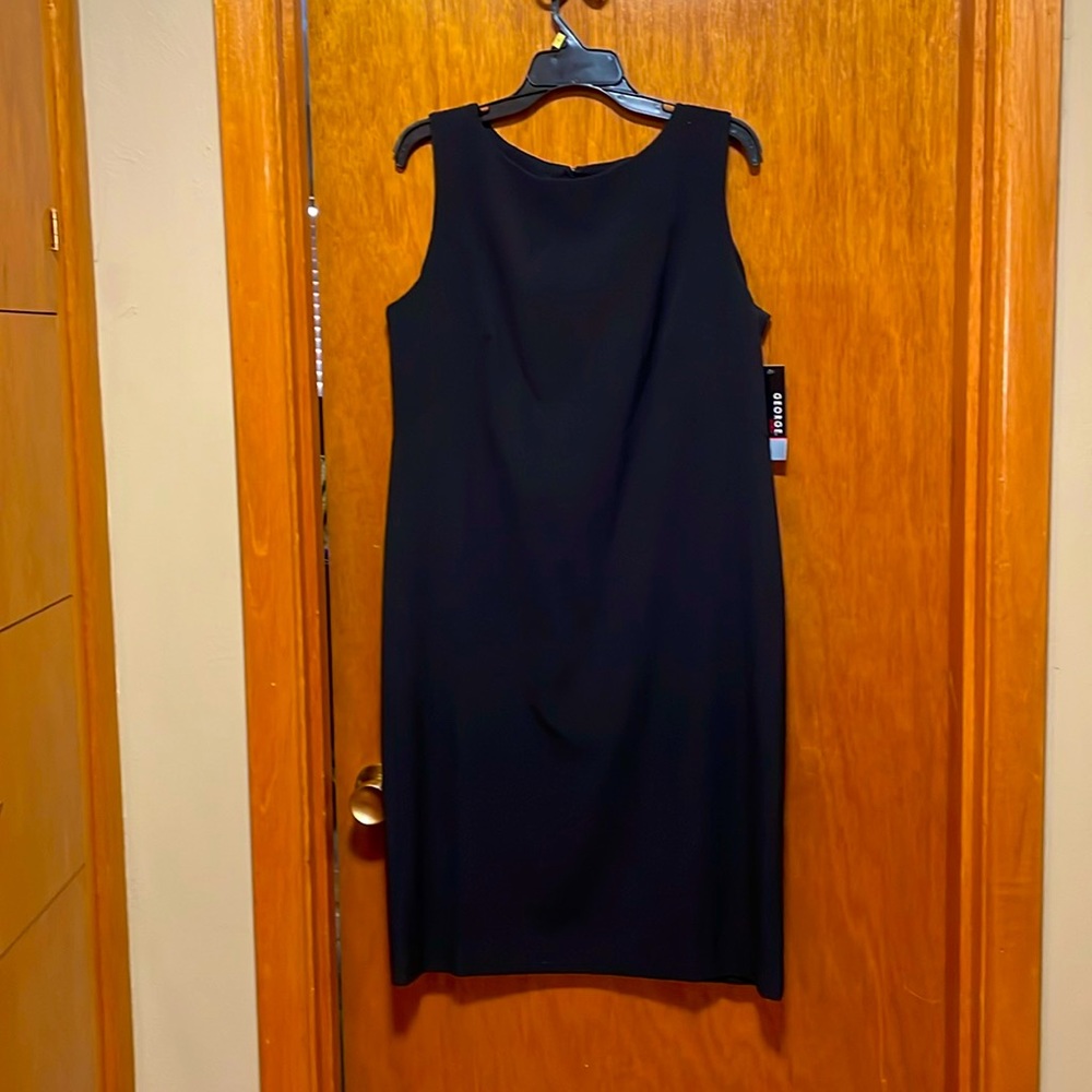 NWT Black Sleeveless Sheath Dress Size 14
